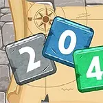 Barevné čtverce s čísly 2, 0, 4 a 8 na pozadí staré mapy s kompasem