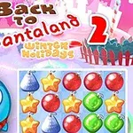 Barevný grafický design s postavičkou v santovské čepici, vánočními ozdobami a zasněženou krajinou v pozadí