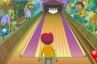 Help your zombie to knock down Bowling pins