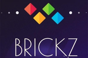 Barevné diamanty na tmavém pozadí s nápisem BRICKZ