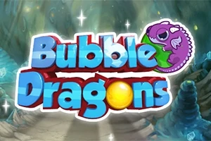 Text Bubble Dragons ve výrazném 3D stylu s obrázkem fialového dráčka na zeleném pozadí