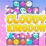 Barevná grafika s nápisem Cloudy Kingdom 3 na pozadí usměvavých obláčků a symbolů