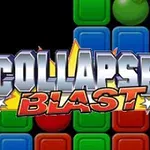 Barevné bloky v pozadí s velkým nápisem COLLAPSE!