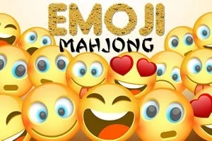 Různé žluté emotikony s různými výrazy obličeje na světlém pozadí