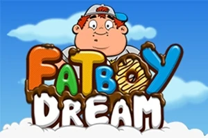 Kreslený chlapec s kšiltovkou stojí za pestrobarevným nápisem FATBOY DREAM na obloze s mraky