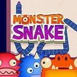Barevná kreslená ilustrace s nápisem Monster Snake a různými kreslenými příšerami na popředí