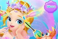 Půvabná princezna má ráda krásné oblečení a líčení