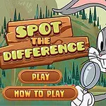 Postavička králíka s lupou v ruce na pozadí lesa s tlačítky Play a How to Play