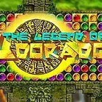 Barevná mozaika s kulatými drahokamy a zlatým diskem s textem The Legend of El Dorado