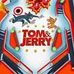 Tom a Jerry na barevném pinballovém automatu s terčem a tlačítkem
